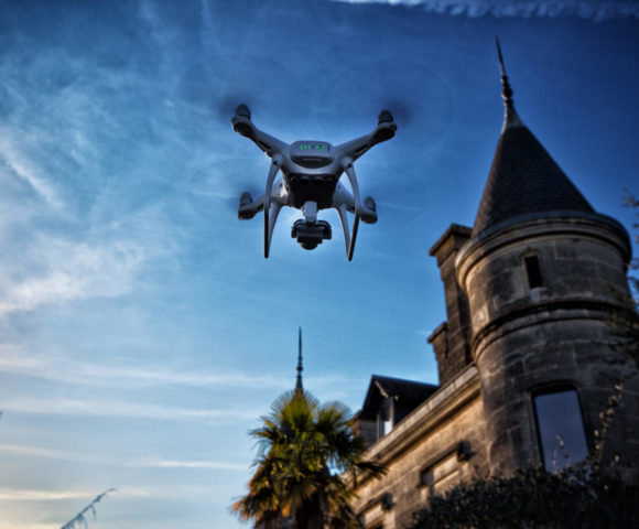 Photographie par drone du Château Lagrave