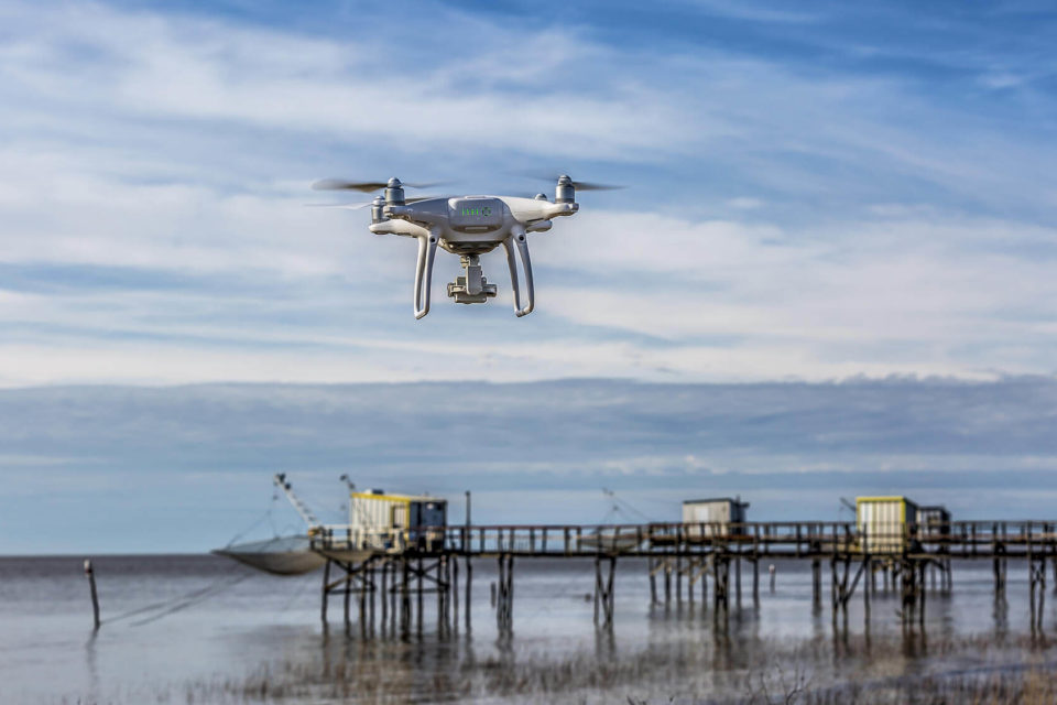 Photographie aérienne du Port de Conac avec drone